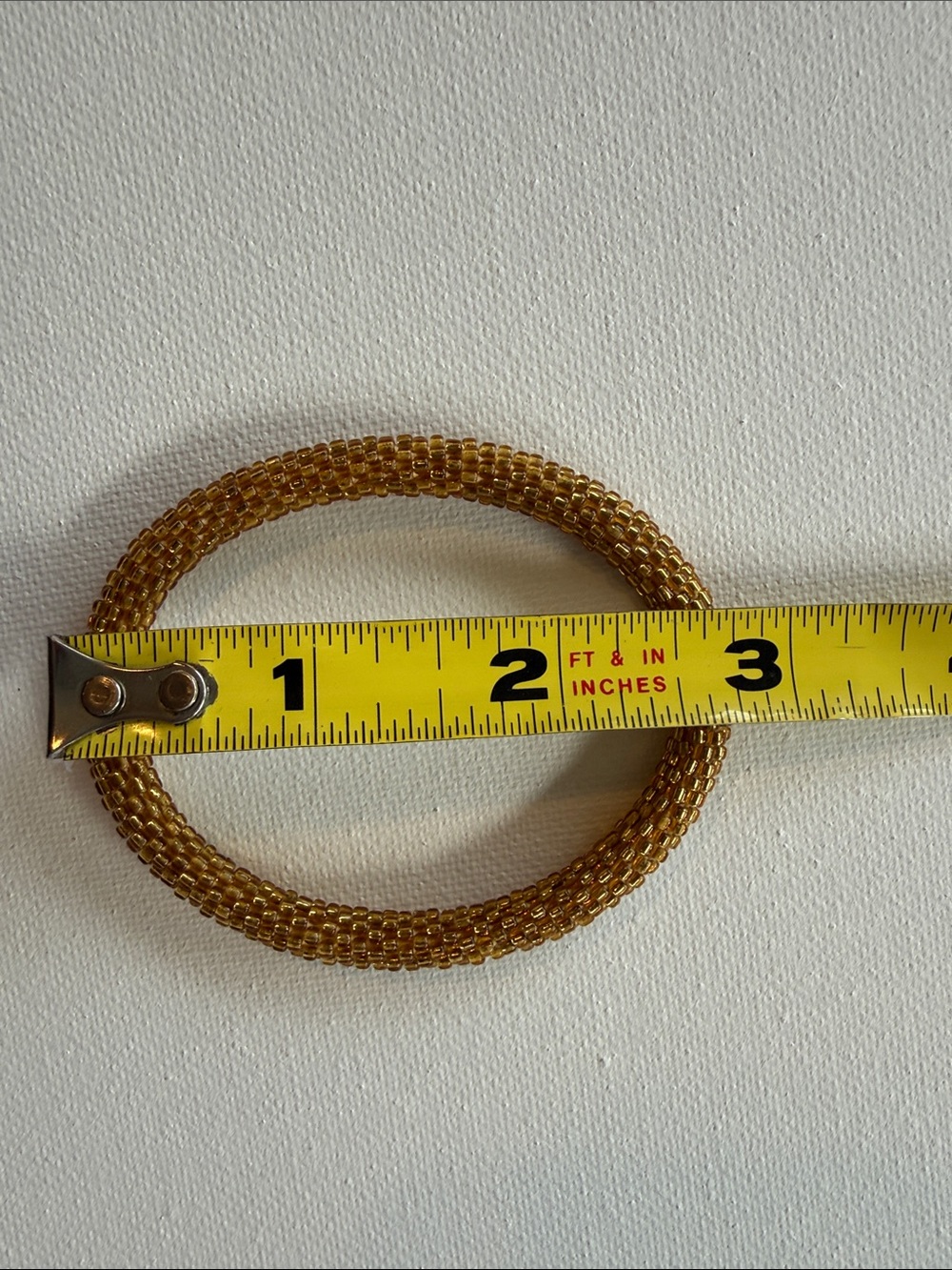 Gold Tone Woven Beaded Bracelet - Women's Accessory